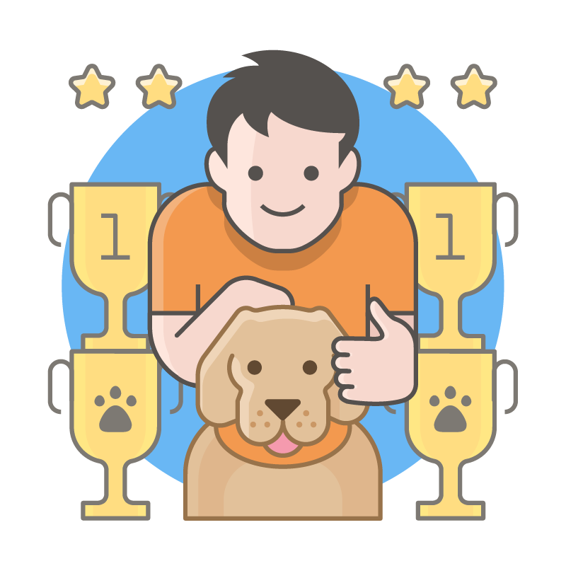 man-labador-retriever-trophies-01
