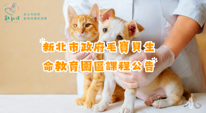 新北市動物保護防疫處 / 毛寶貝生命教育園區課程公告